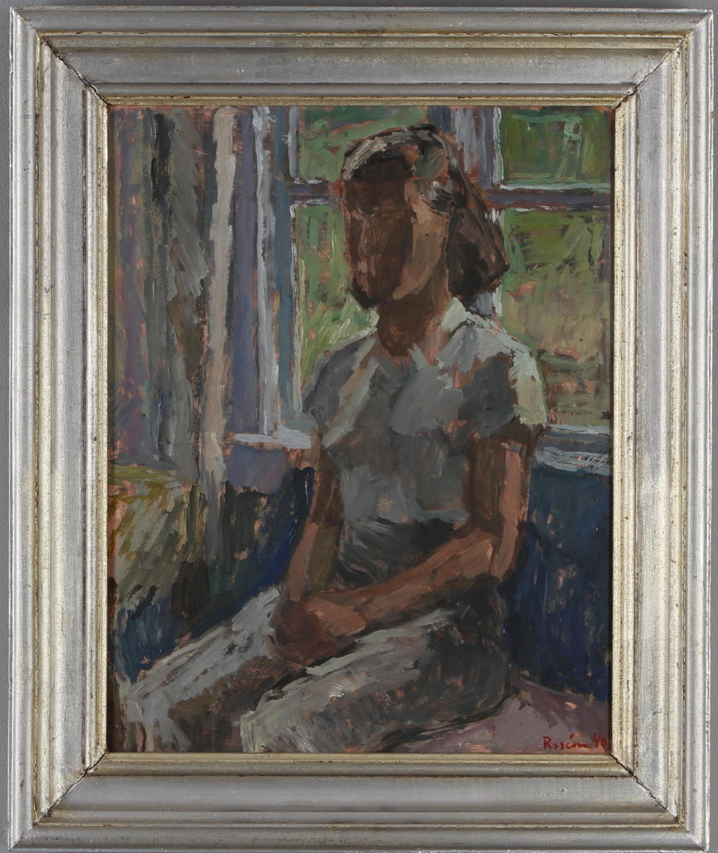 SVEN OLOF ROSEN. Porträtt, olja på pannå, signerad samt daterad 40.