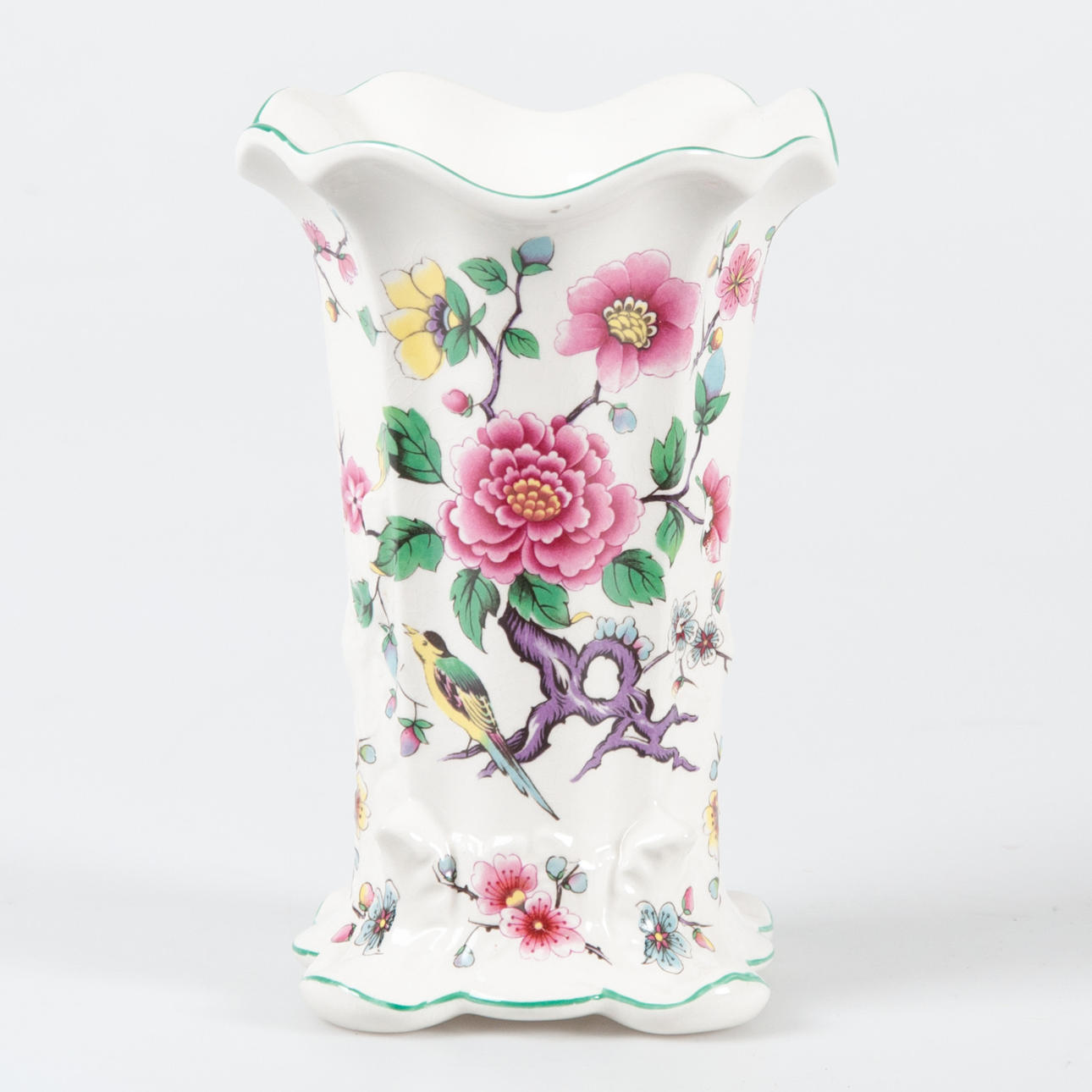 VASE, flintware, "Chinese Rose", Old Foley, England.