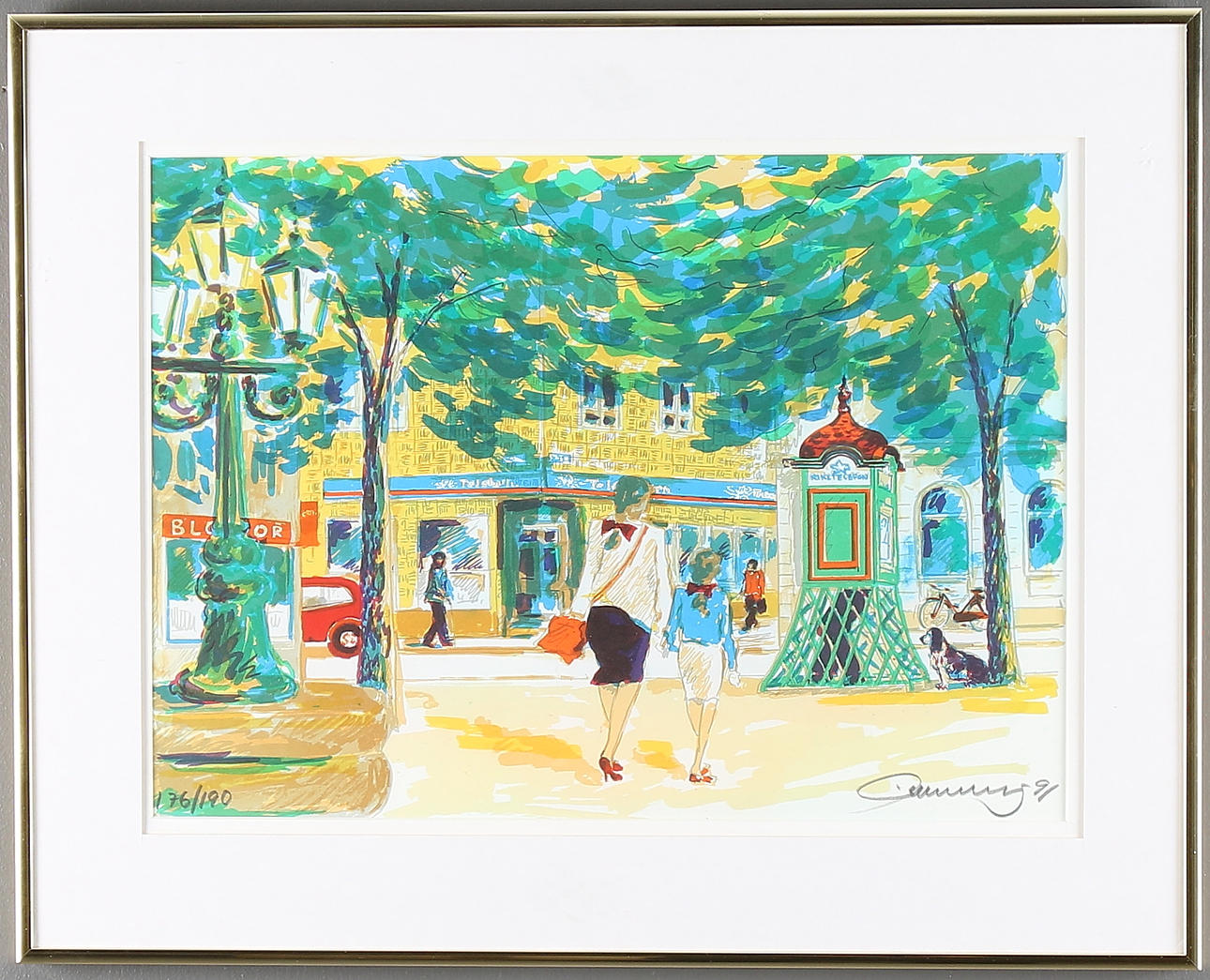 EINAR WENNBERG. Vängåvan, Sundsvall, färglitografi, signerad, numrerad 176/190 och daterad -91.