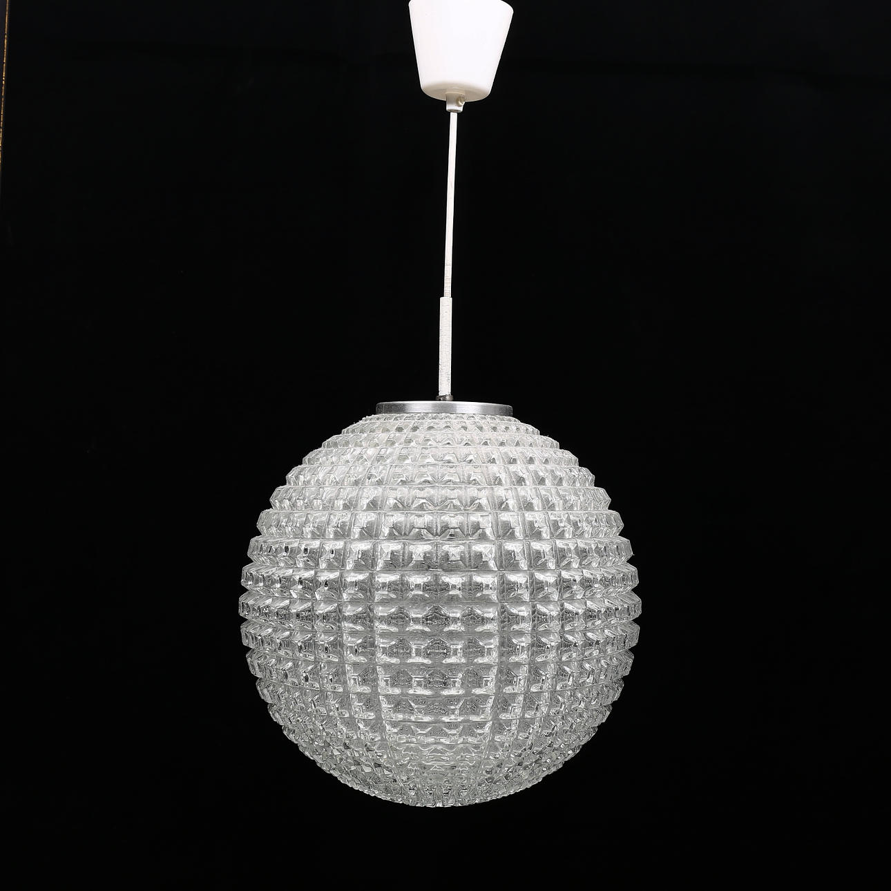 TAKLAMPA, stor glaskupa,. 1900/2000-tal.