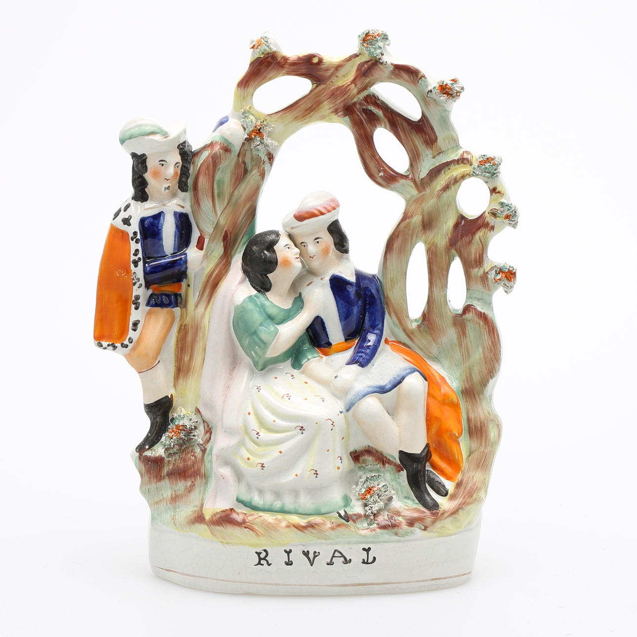 FIGURIN, "The rival", Staffordshire, England. 1800/1900-tal.