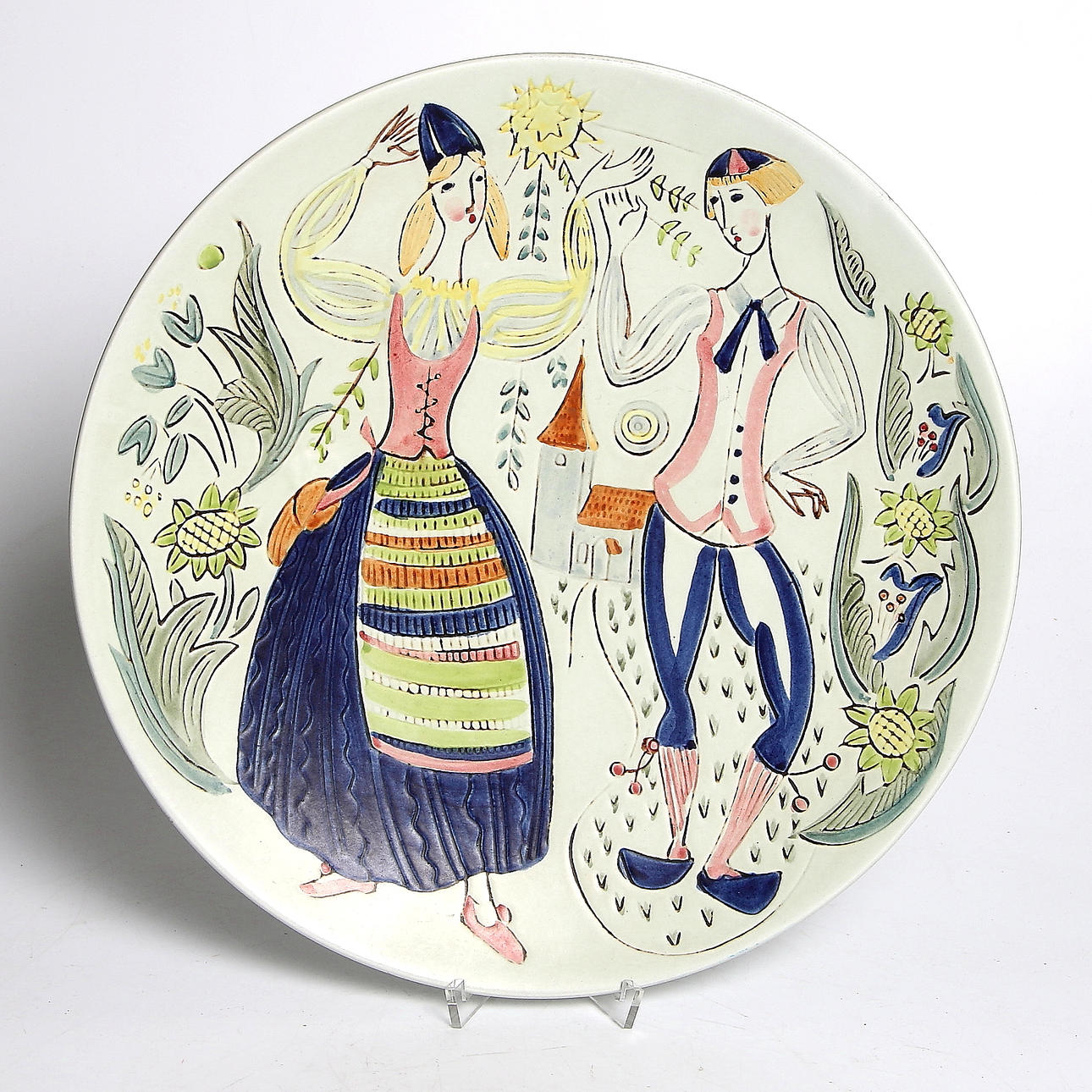 VÄGGFAT, stengods, Carl Harry Stålhane, Rörstrand.