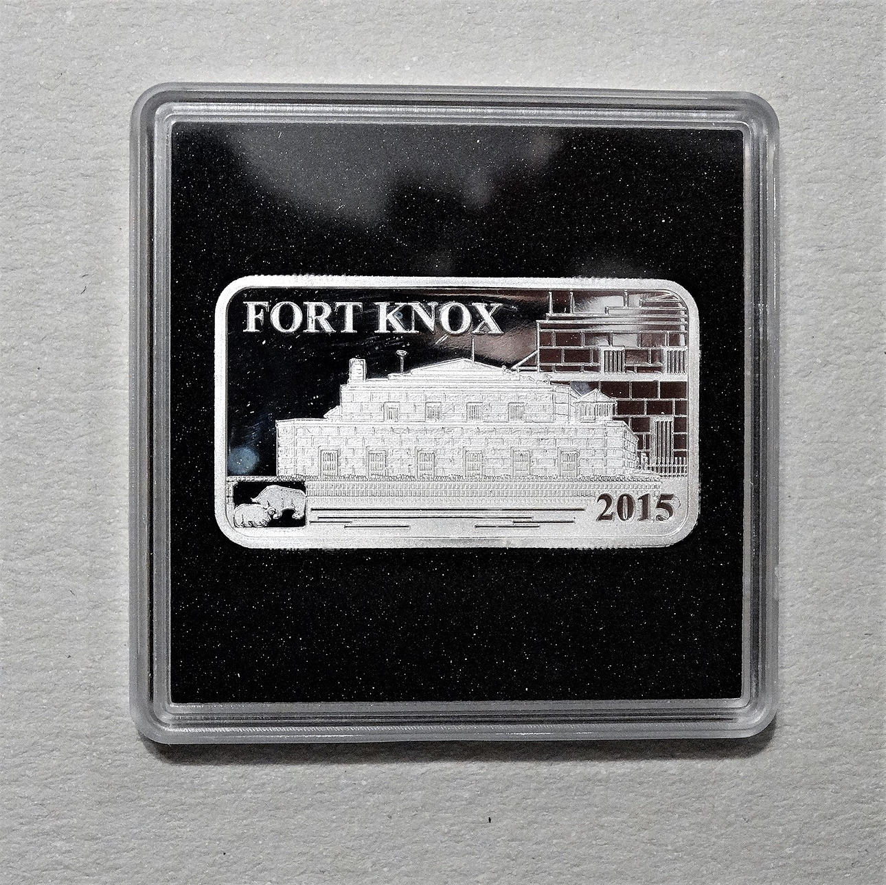 SILVER BAR COIN: Fort Knox, 2015.