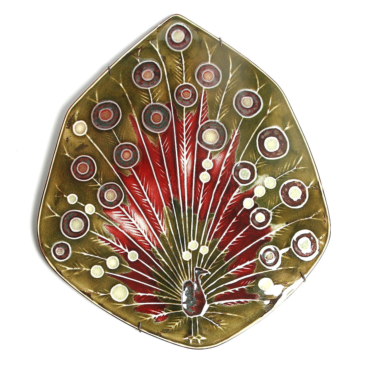 VÄGGRELIEF, stengods, Annikki Hovisaari, Arabia, Finland. 1960-tal.