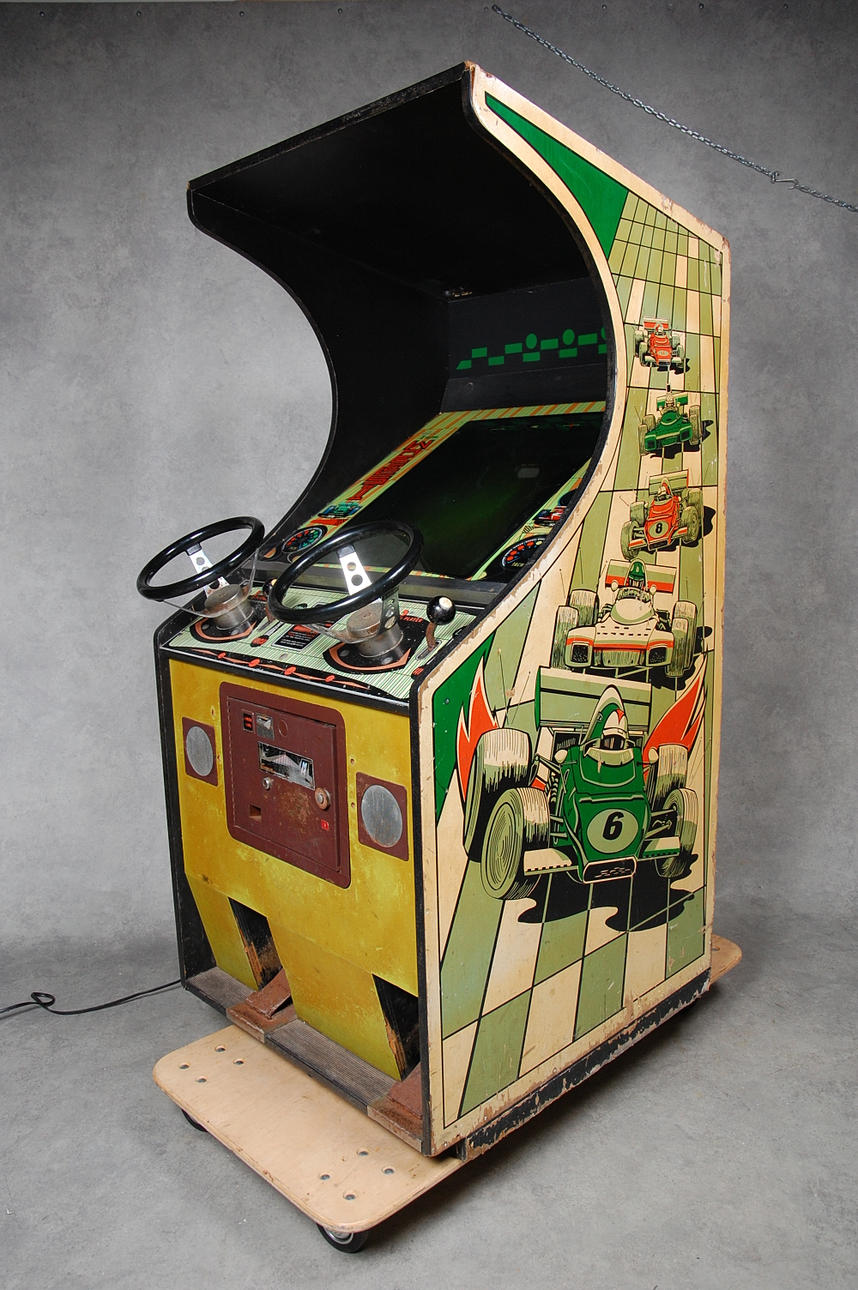 ARKADMASKIN," Midways ", bilspel, proveniens gamla bensinmacken Mölle, 1970-tal.