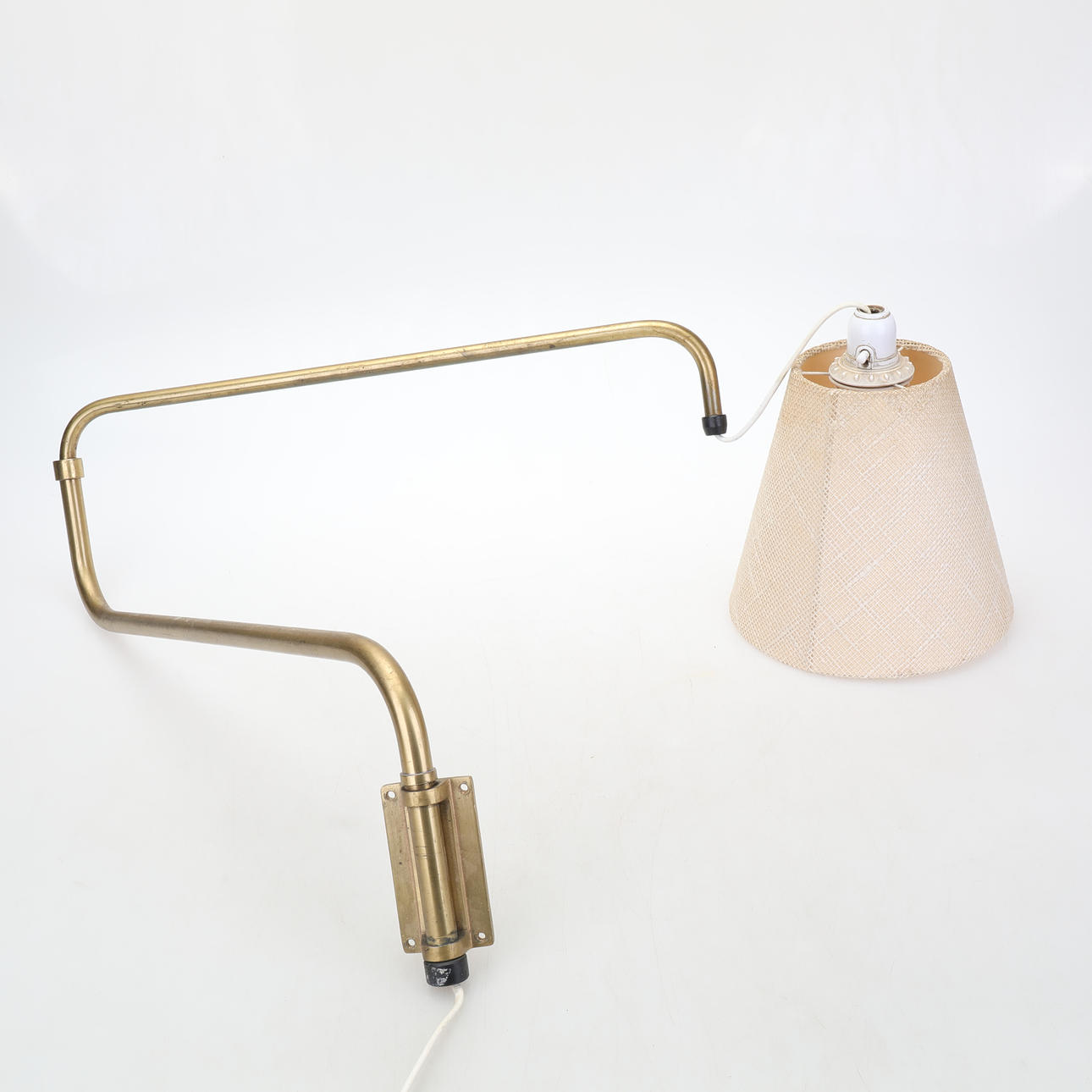 WALL LAMP, folding brass, marked 151251.