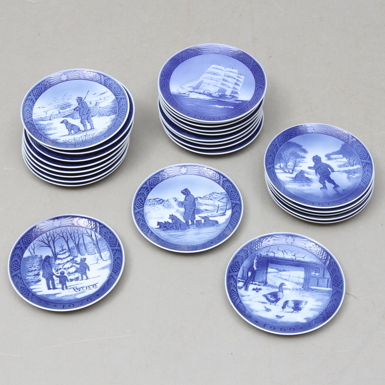 JULTALLRIKAR, 25 st, Royal Copenhagen, 1960 - 1980-tal.