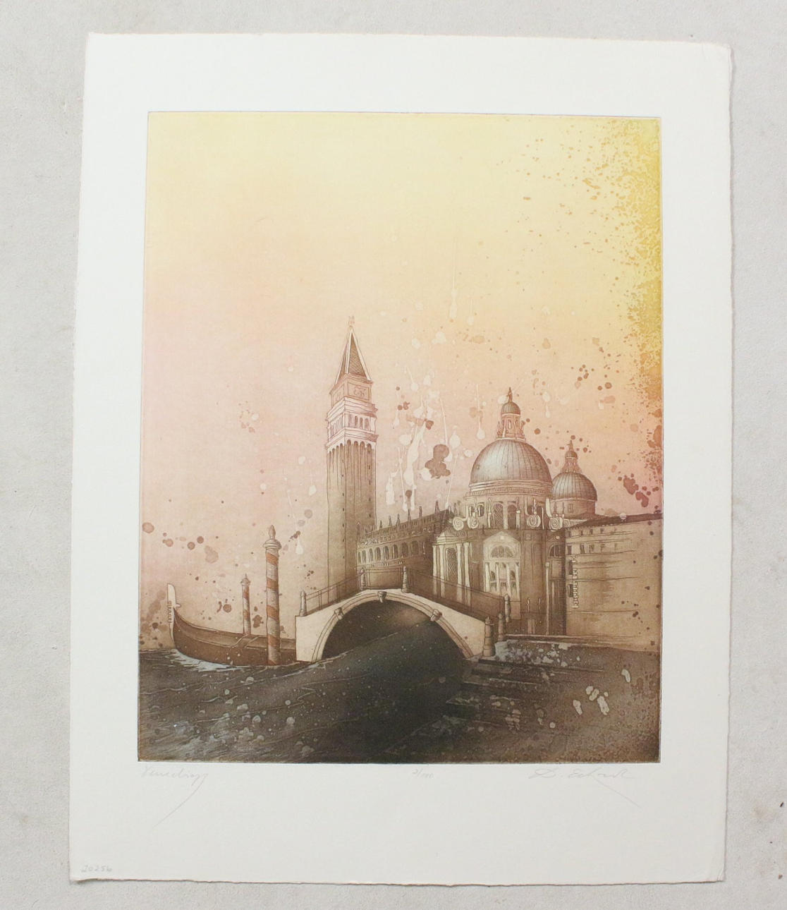 DIETER ECKERT (1942). 'Venedig', Radierung, Ed. 2/100.