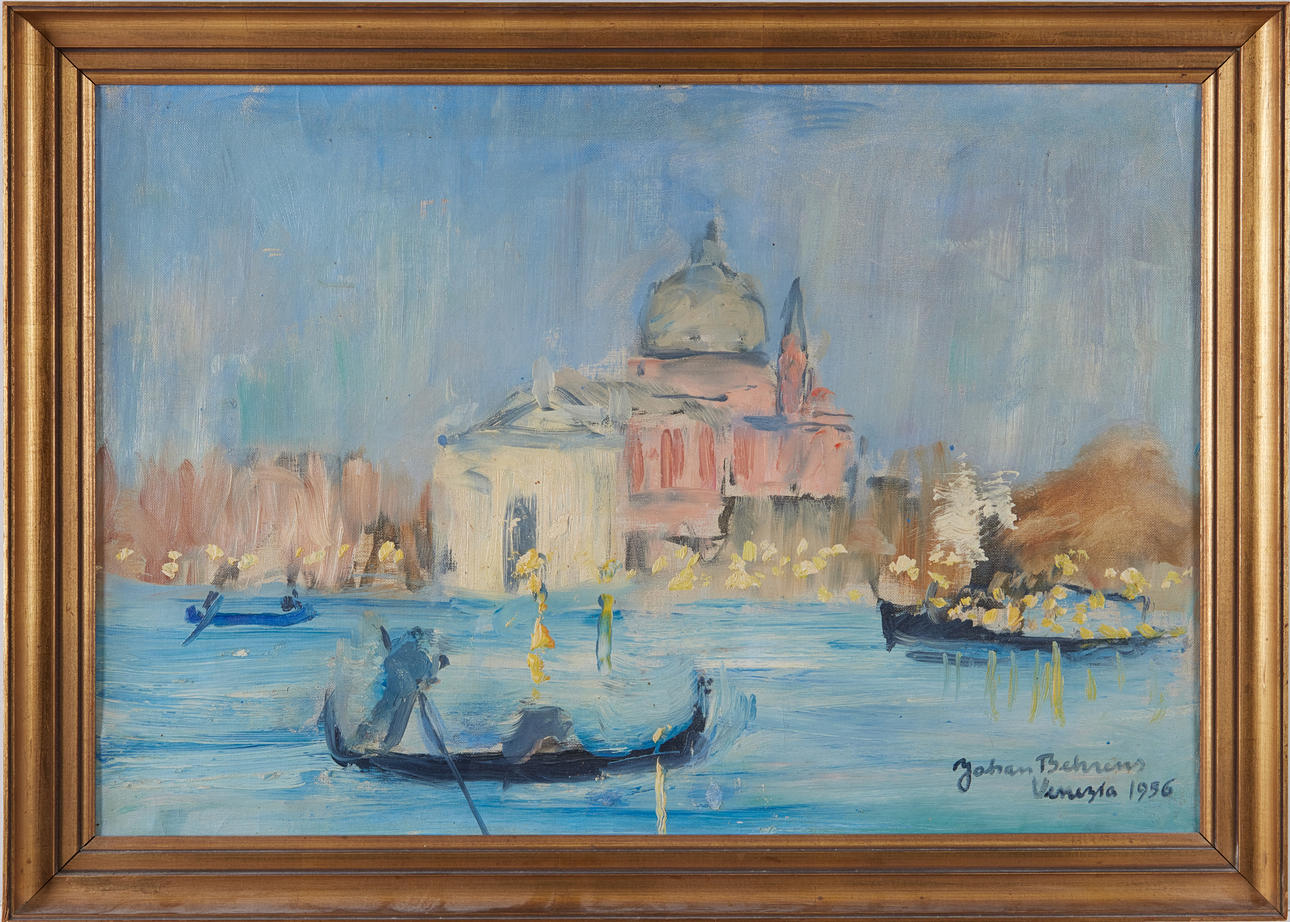 JOHAN BEHRENS (1904-1967). Venice, oil on canvas, signed and dated 1956.