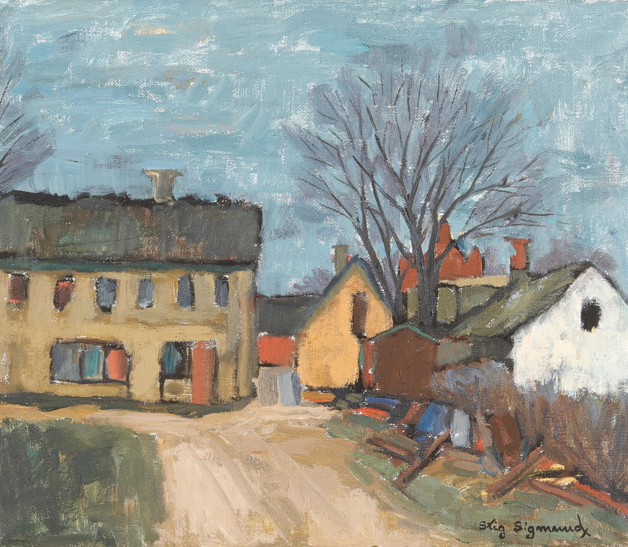 STIG SIGMUND. oil on canvas.