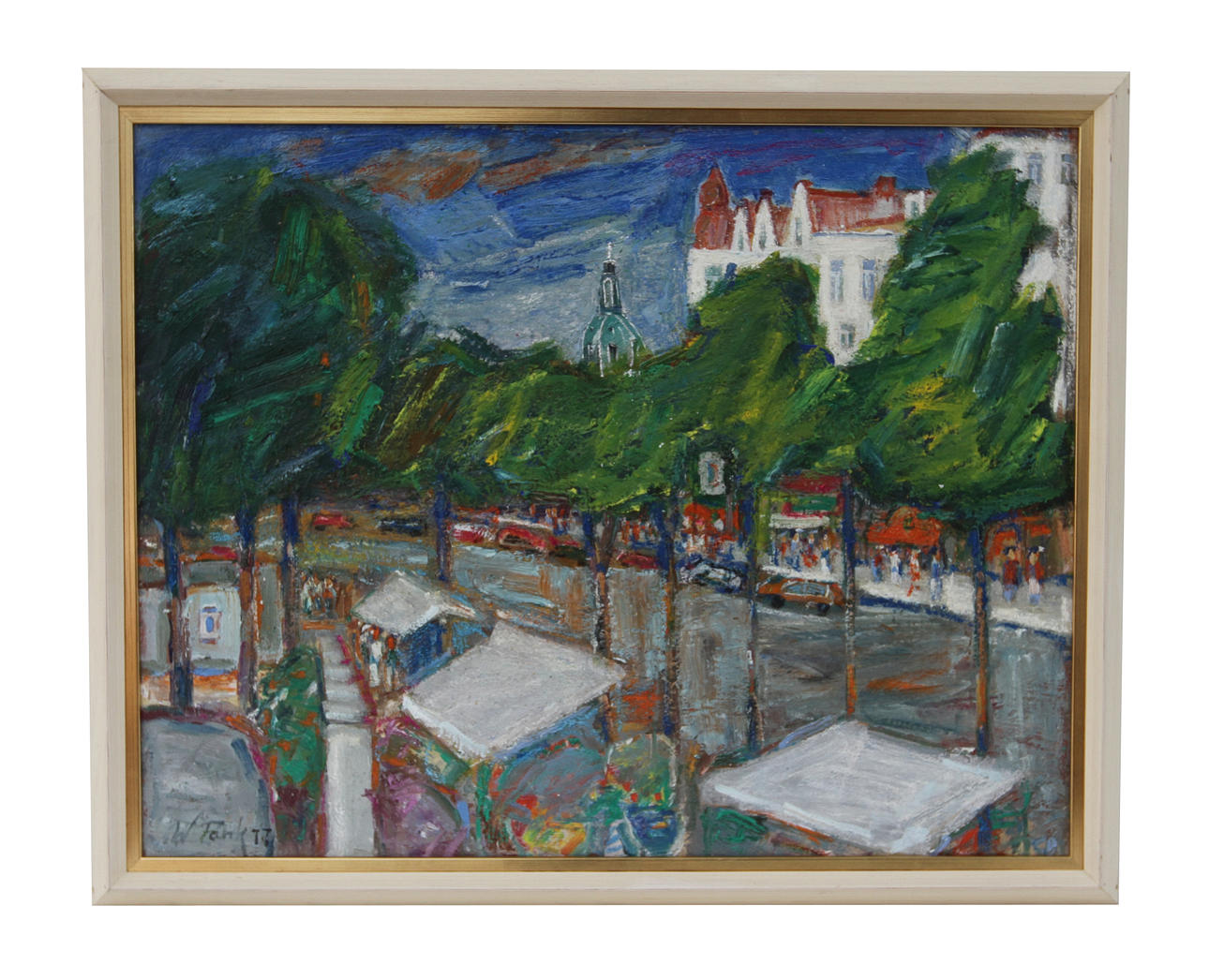 WOLDEMAR TANK. Olja på duk. Odengatan i Stockholm.