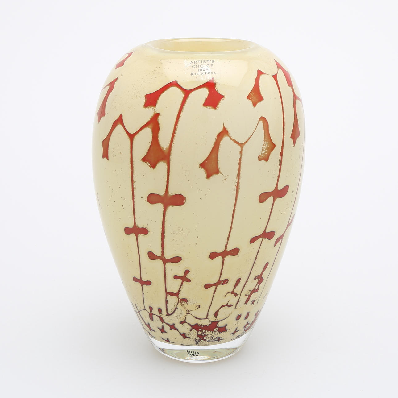 VAS, glas, Olle Brozén, Kosta Boda, signerad Kosta Boda O. Brozén 7040724.