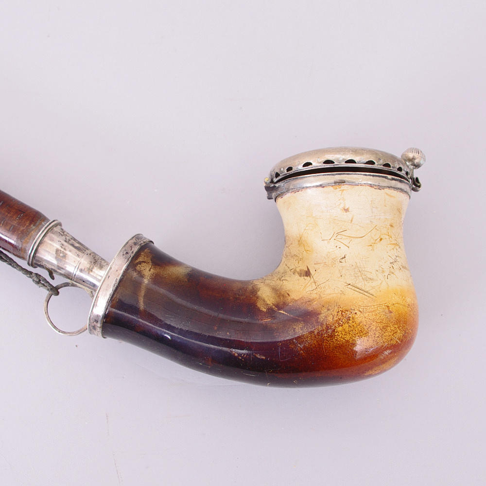 LÅNGPIPA, sjöskum/silver, 1800-tal.