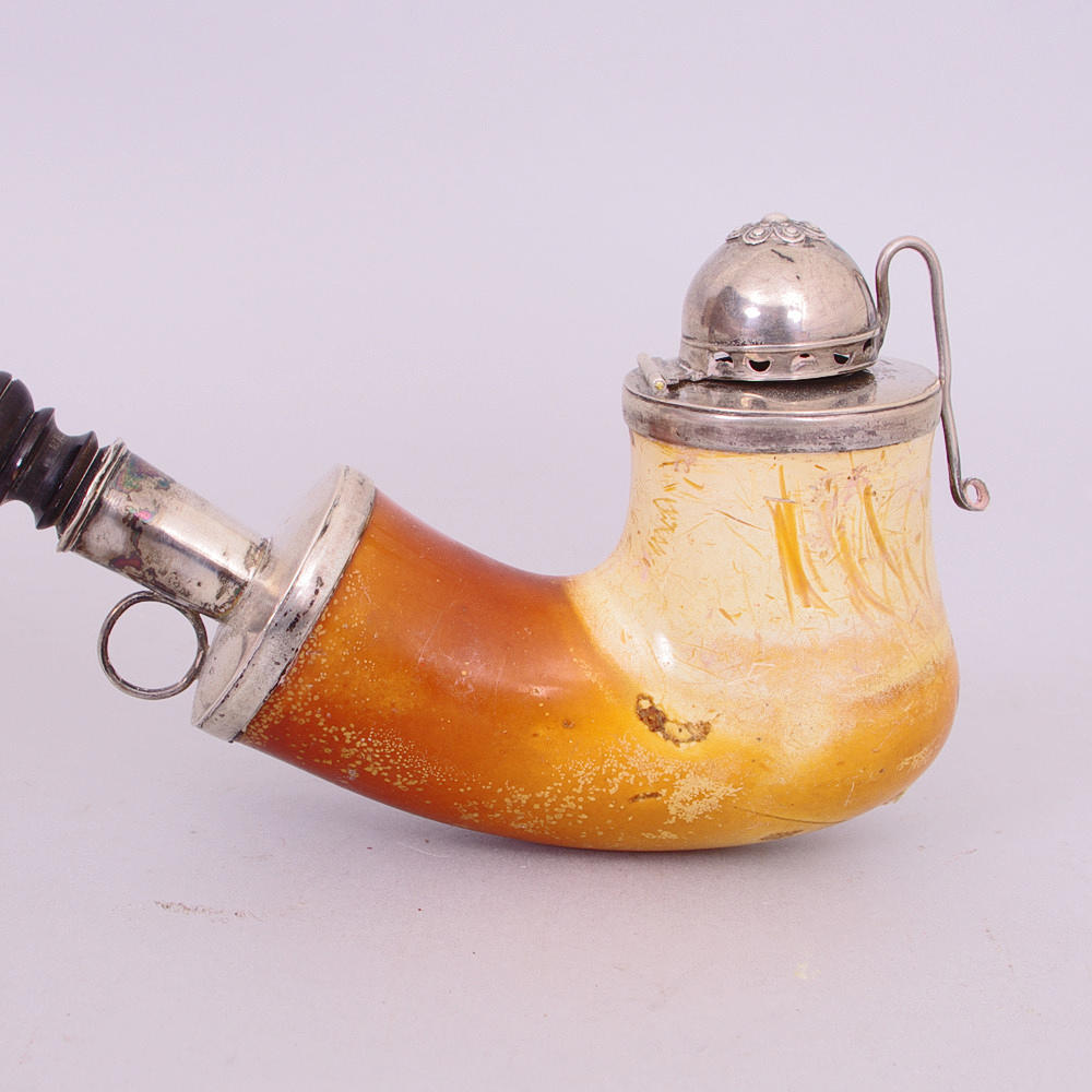 LÅNGPIPA, sjöskum/silver, 1838, otydliga mästarstämplar.