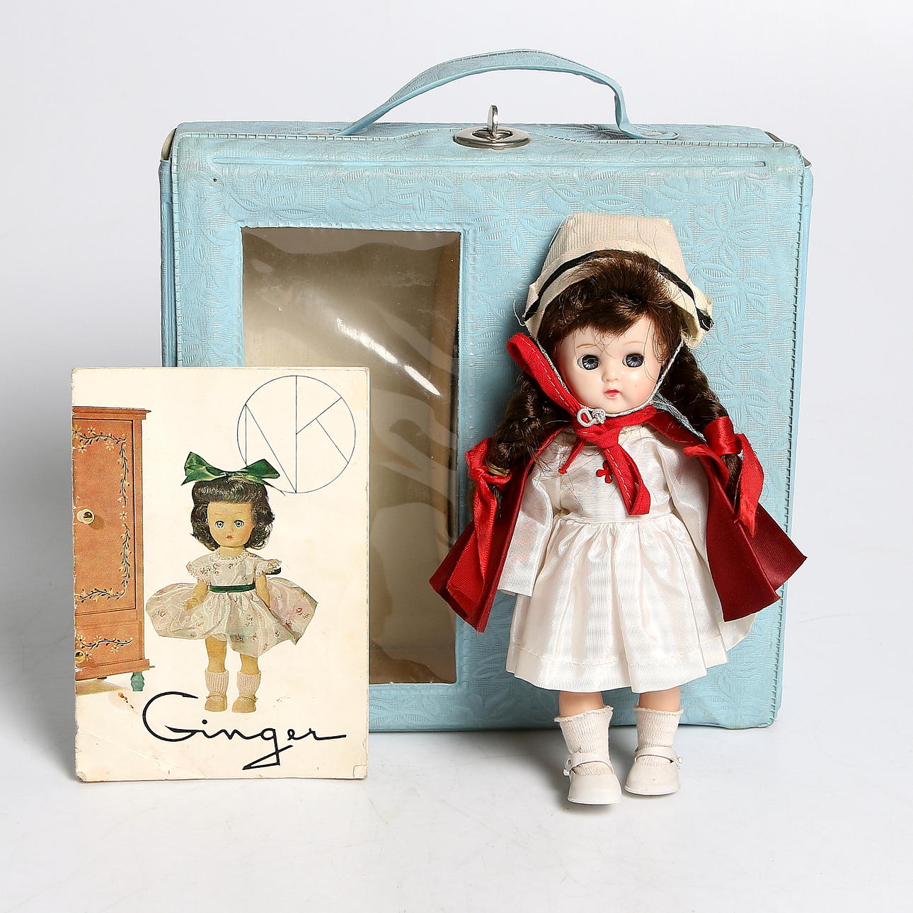 GINGERDOCKA, NK, i orignalgarderob, väska. 1950-tal.