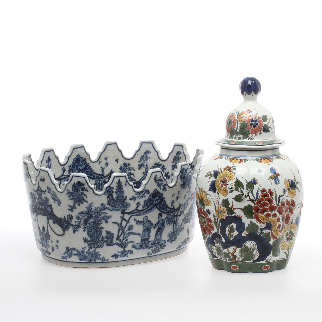 URNA med lock, GLASSKÖLJ, Holland och Kina, 19/2000-tal.