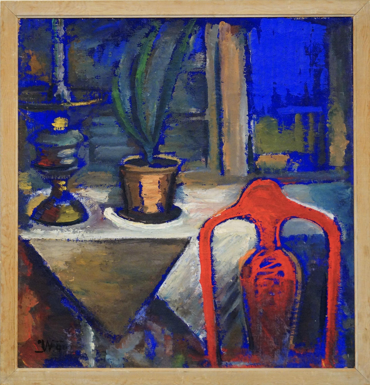 OIL ON CANVAS, signed JW -44.