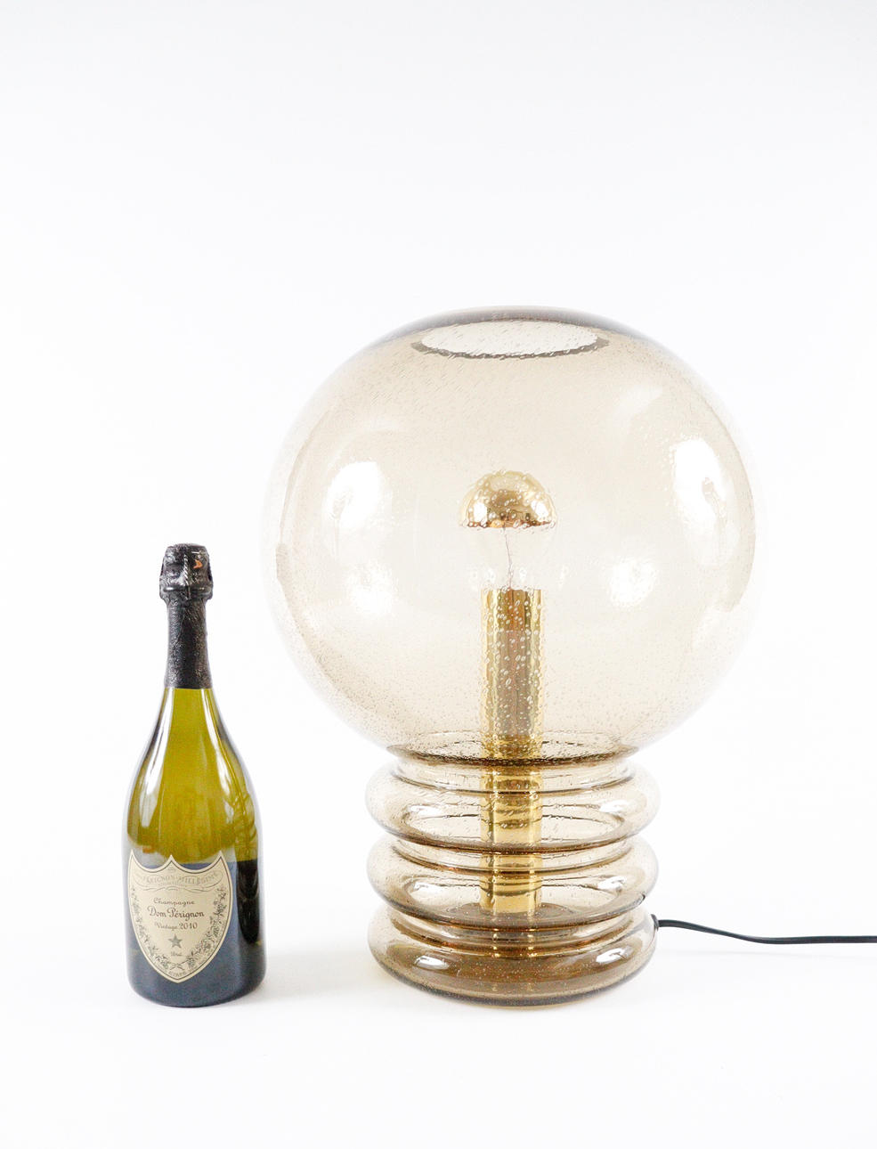 Table lamp from Glashütte Limburg, 1970s.