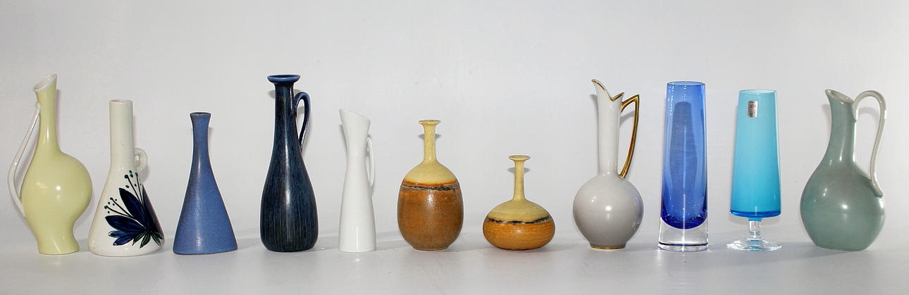 MINI, 12 stycken, porslin och keramik, bl. a Rörstrand Gunnar Nylund.