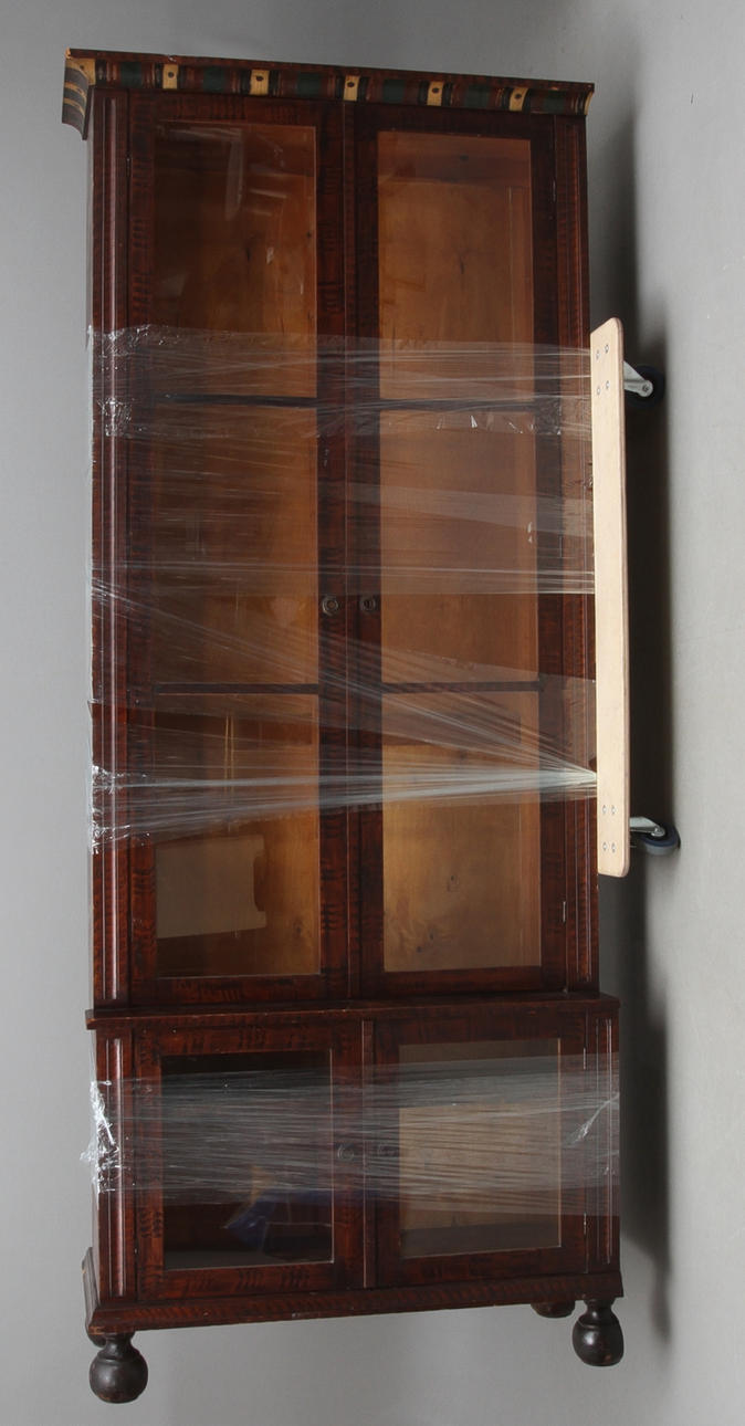 BOKSKÅP, 3 sektioner, Dalarna, tidigt 1900-tal.