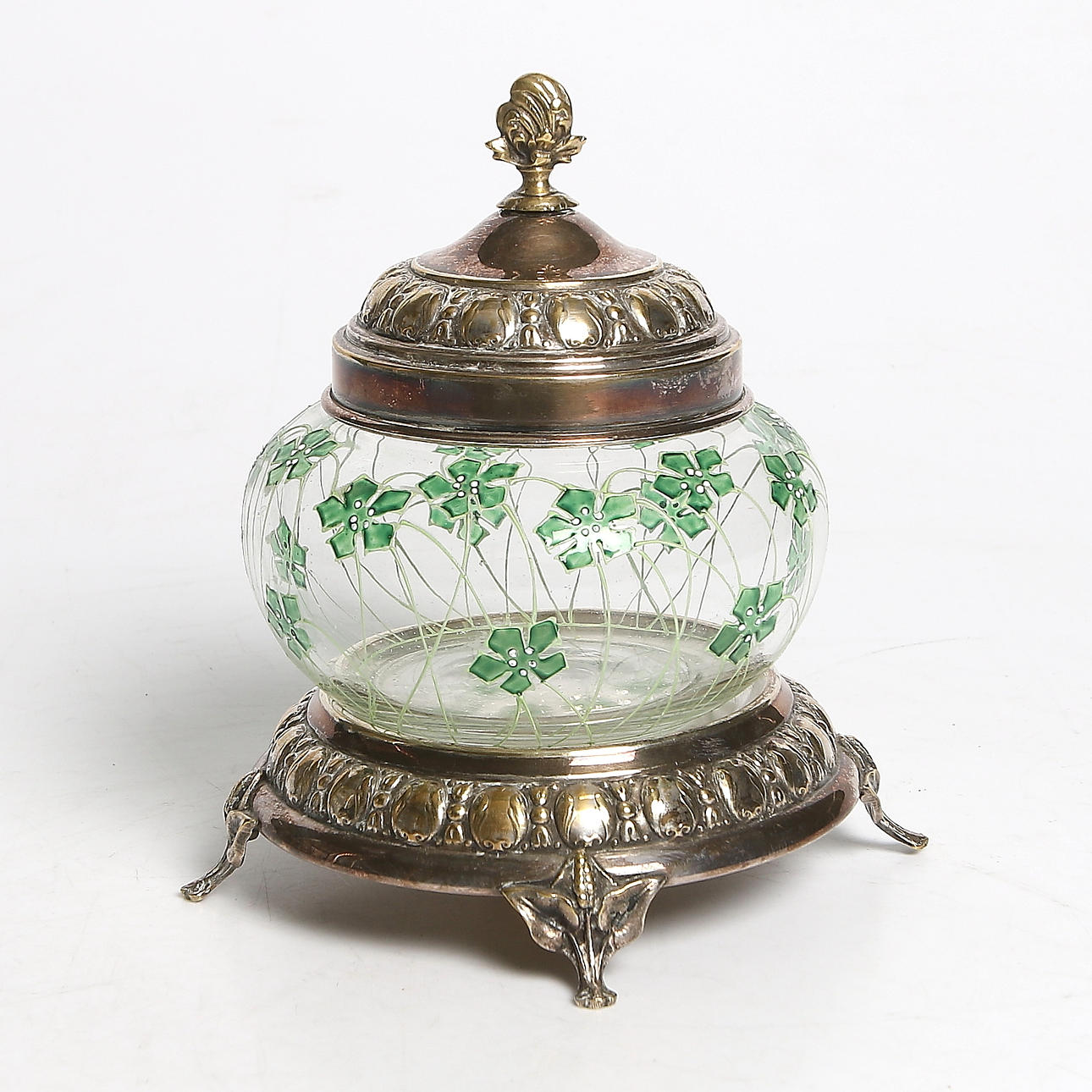 LOCKSKÅL/BURK, glas, 1900-tal.