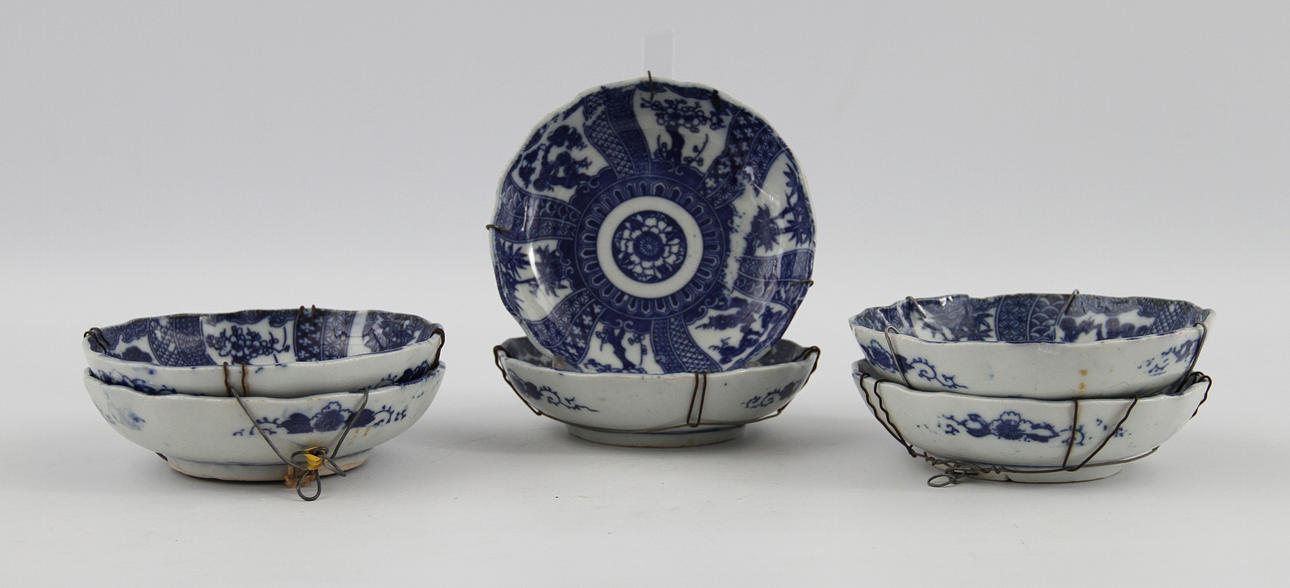 BÄRTALLRIKAR, 6 st , Japan, 1900-talets början.