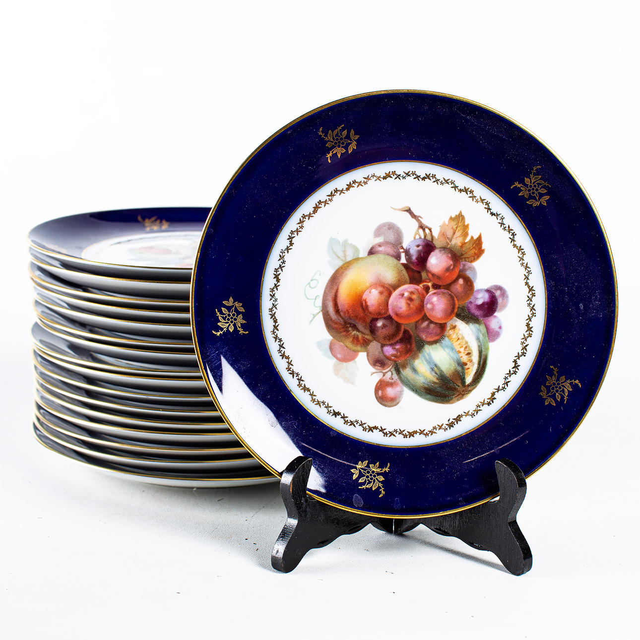 FRUIT PLATES, 17 pcs, porcelain, Rosenthal.