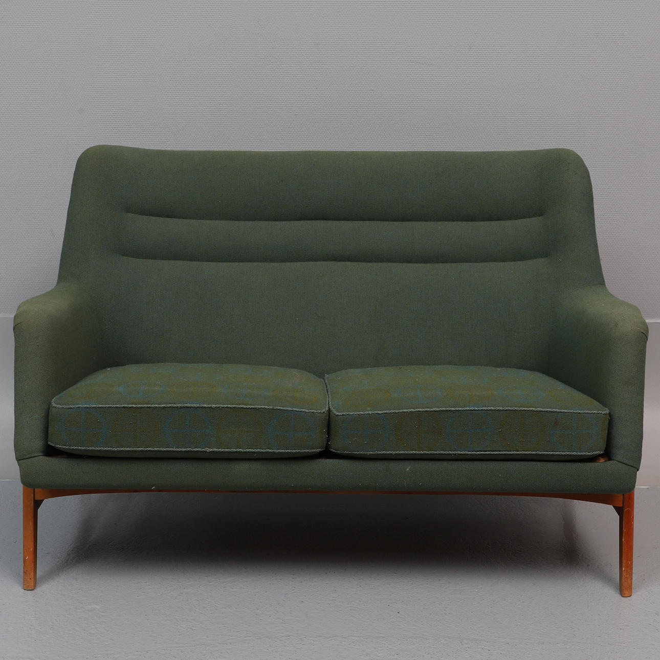 SOFA, teak & textile, 1950s/60s.