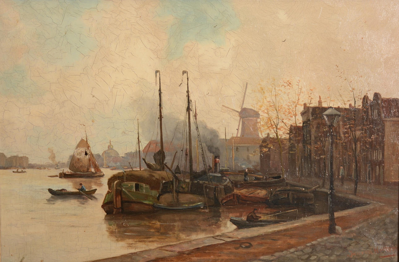 OKÄND HOLLÄNDSK  KONSTNÄR. Olja på duk.