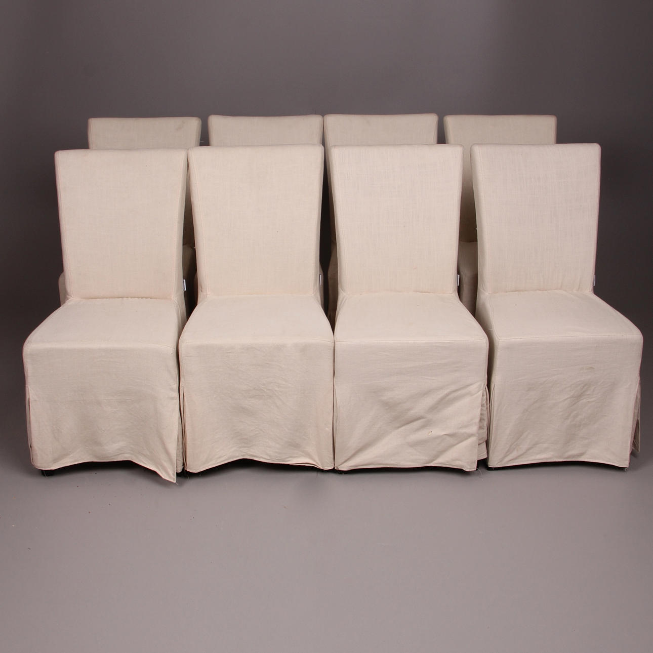 STOLAR, 8 st. Med överdragsklädsel, samtida.