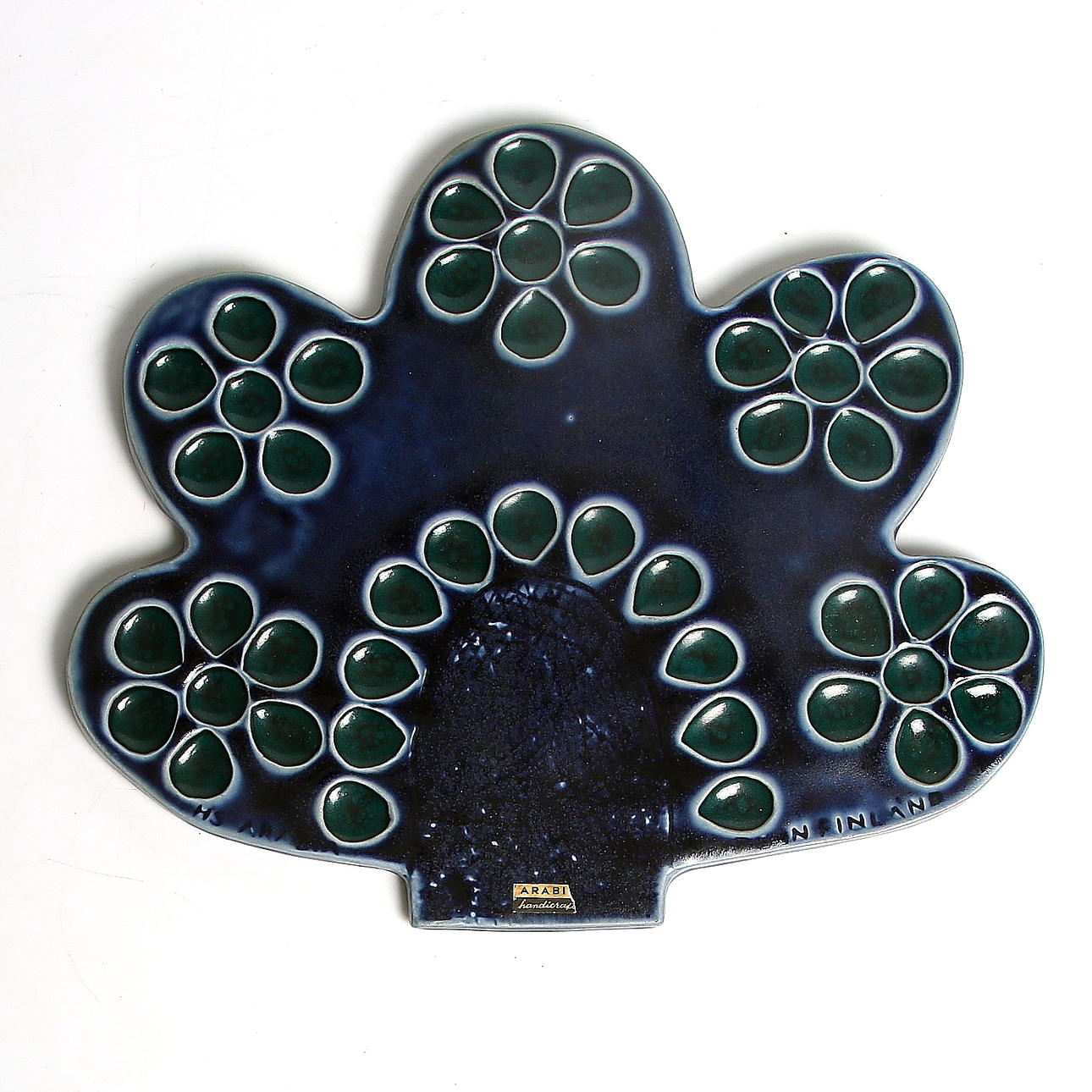 VÄGGPLAKETT, keramik, Hilkka Säynäjärvi, Arabia Finland.