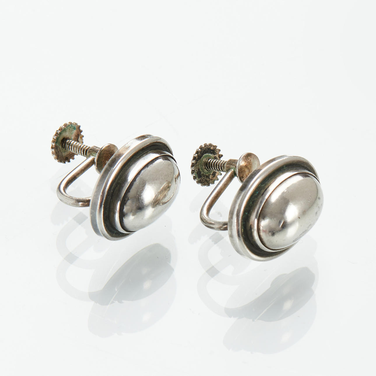 GEORG JENSEN. Earrings, a pair, sterling silver, Denmark. Courage. 86.