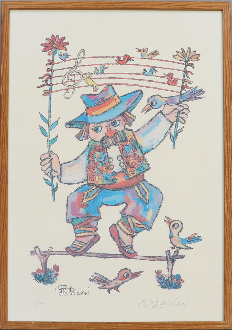 JOVAN OBICAN. lithograph, signed, numbered 3/1000.