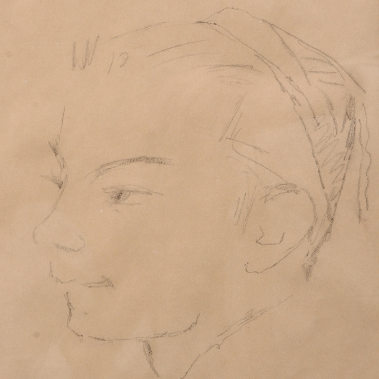 FOLKE RICKLUND. Teckning, blyerts, "Njunes", signerad samt daterad -56.