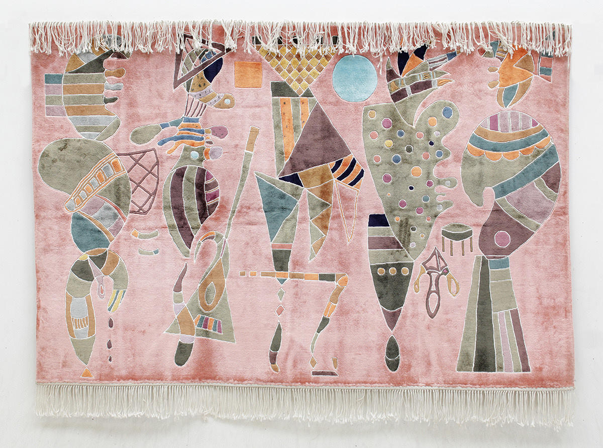 MATTA, Kina, silke, "picasso", 125 x 183 cm.