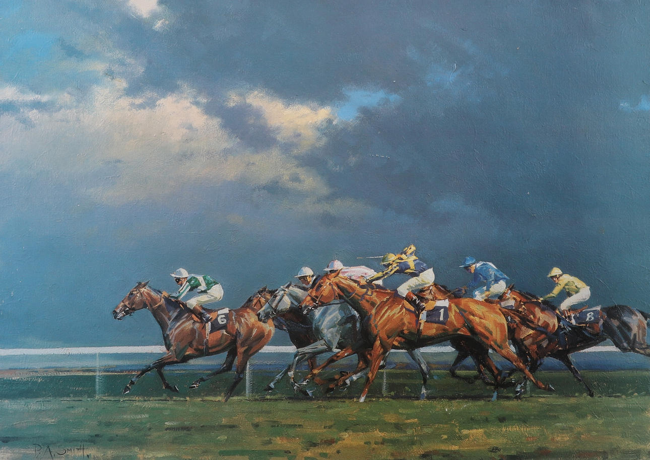 PETER SMITH (BRITISH, B.1949). STORMING HOME.