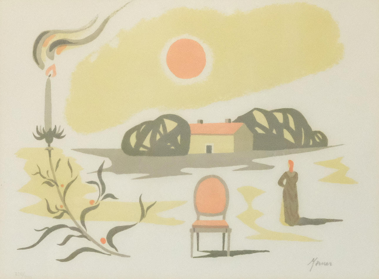 STELLAN MÖRNER. LITHOGRAPH.