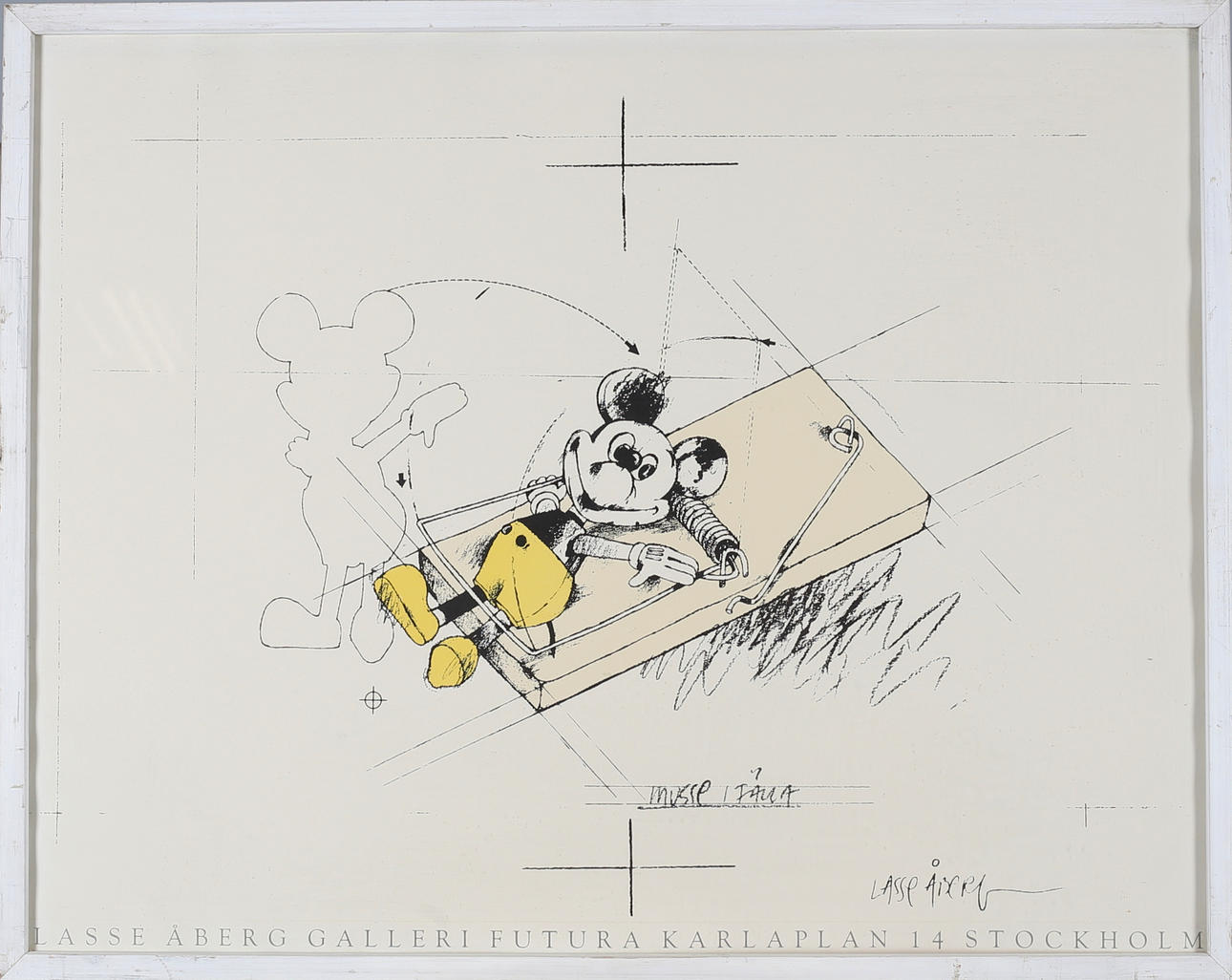 AFFISCH, "Musse i fälla", Lasse Åberg.