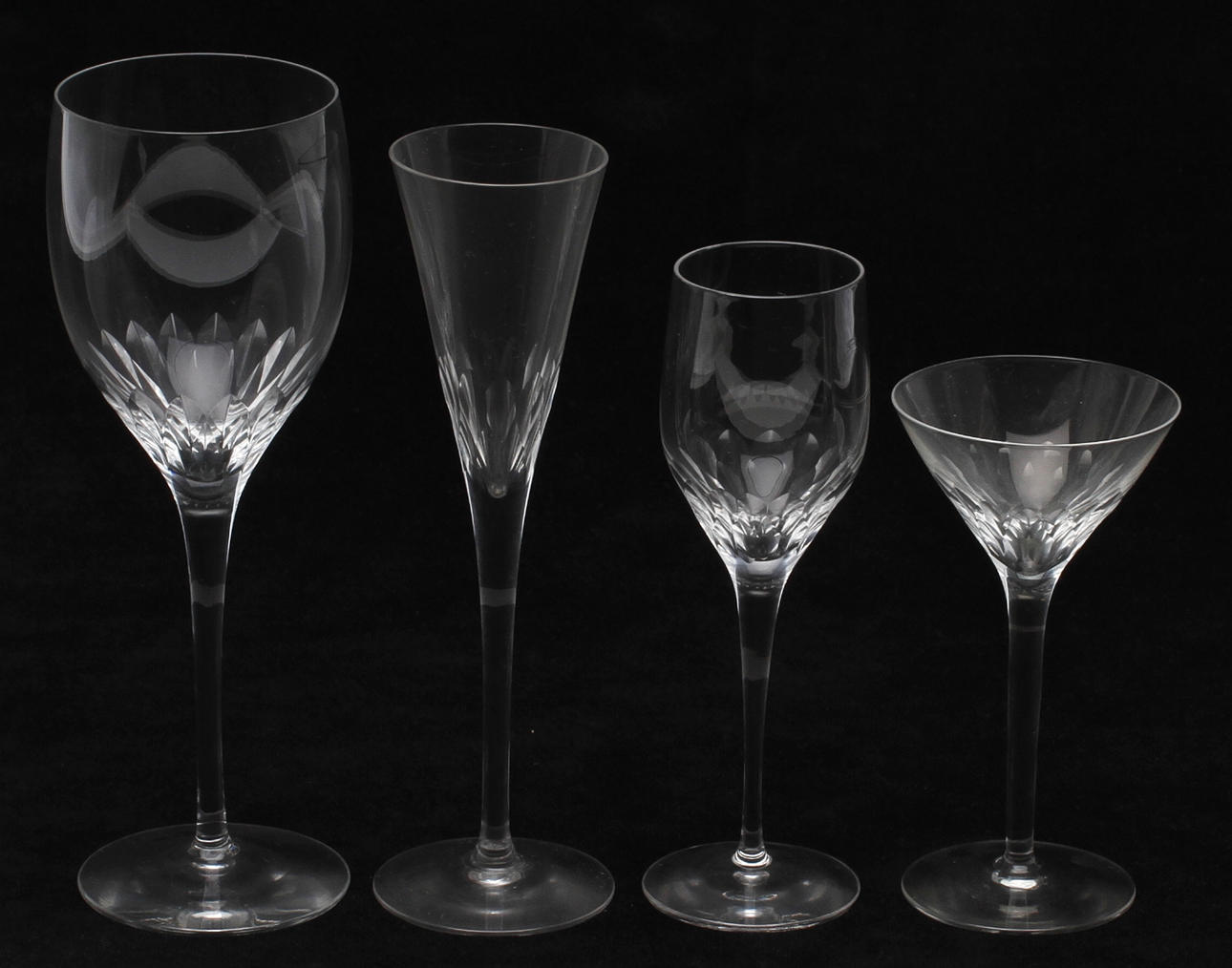 GLASSERVIS, 31 delar, "Prelude", Nils Landberg, Orrefors.