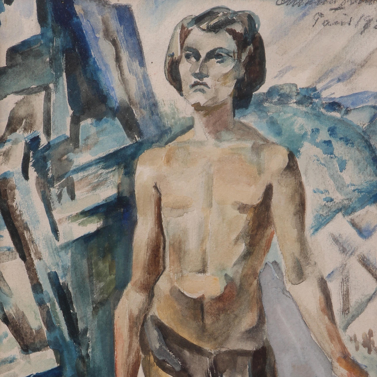 CARL MAGNUS LINDQVIST. Gouache, signerad samt daterad Paris 1922.
