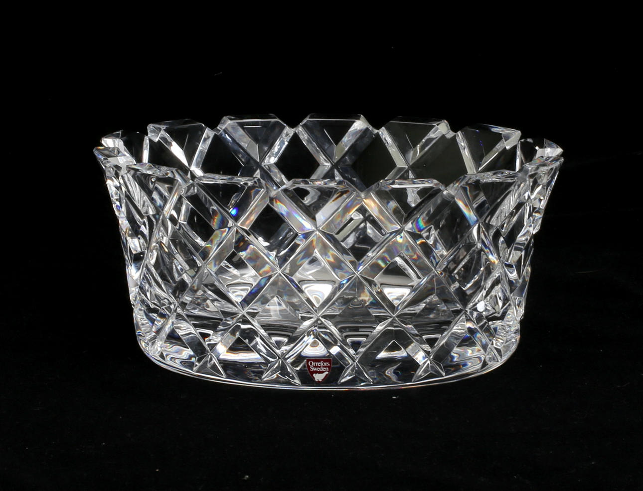 GUNNAR CYRÉN. Skål, kristall, "Sofiero", Orrefors, signerad.