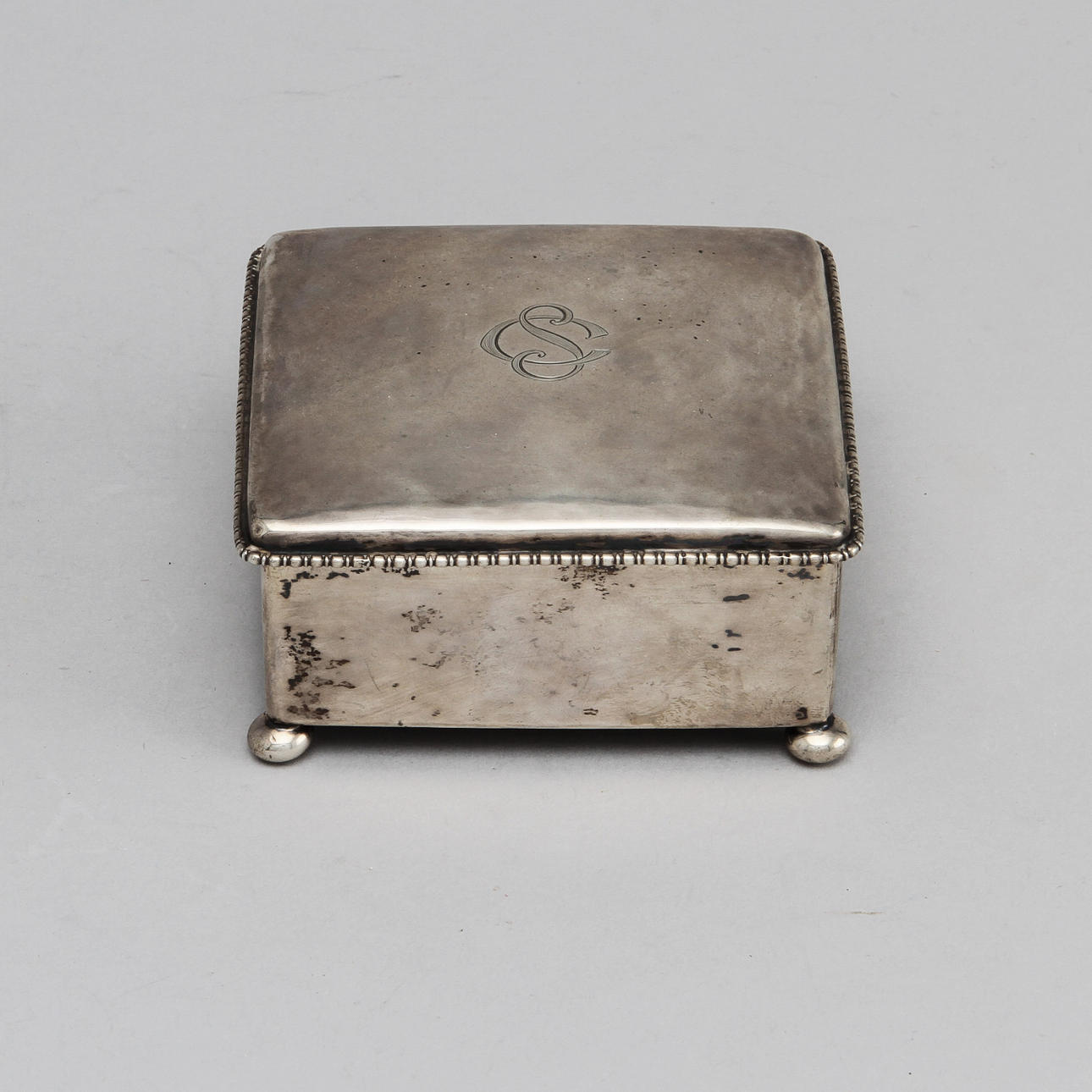 CIGARETTSKRIN, silver, K. Anderson, Stockholm , 1933, totalvikt 260 gram.