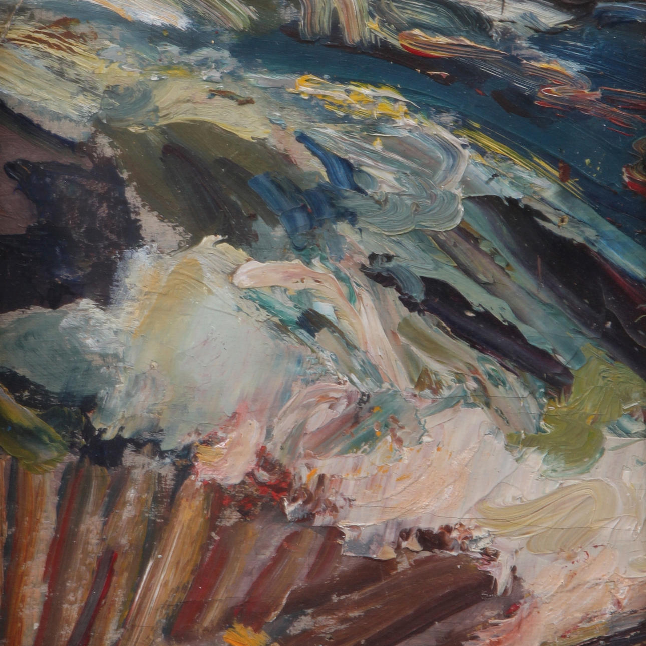 CARL MAGNUS LINDQVIST. Olja på papper, "Fälforsen", signerad samt daterad 1939.