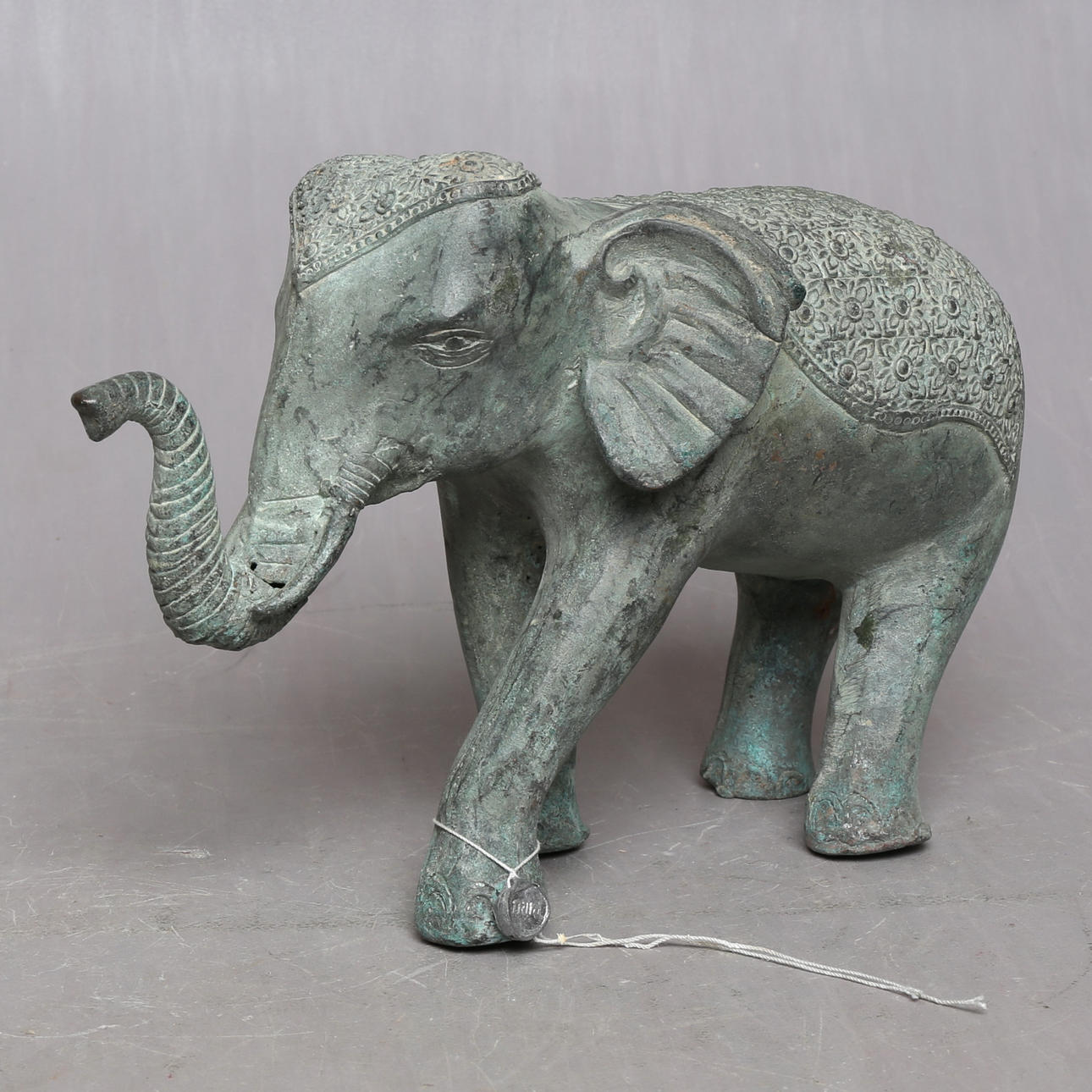 DEKORATION, indisk elefant, brons, 1900 tal.
