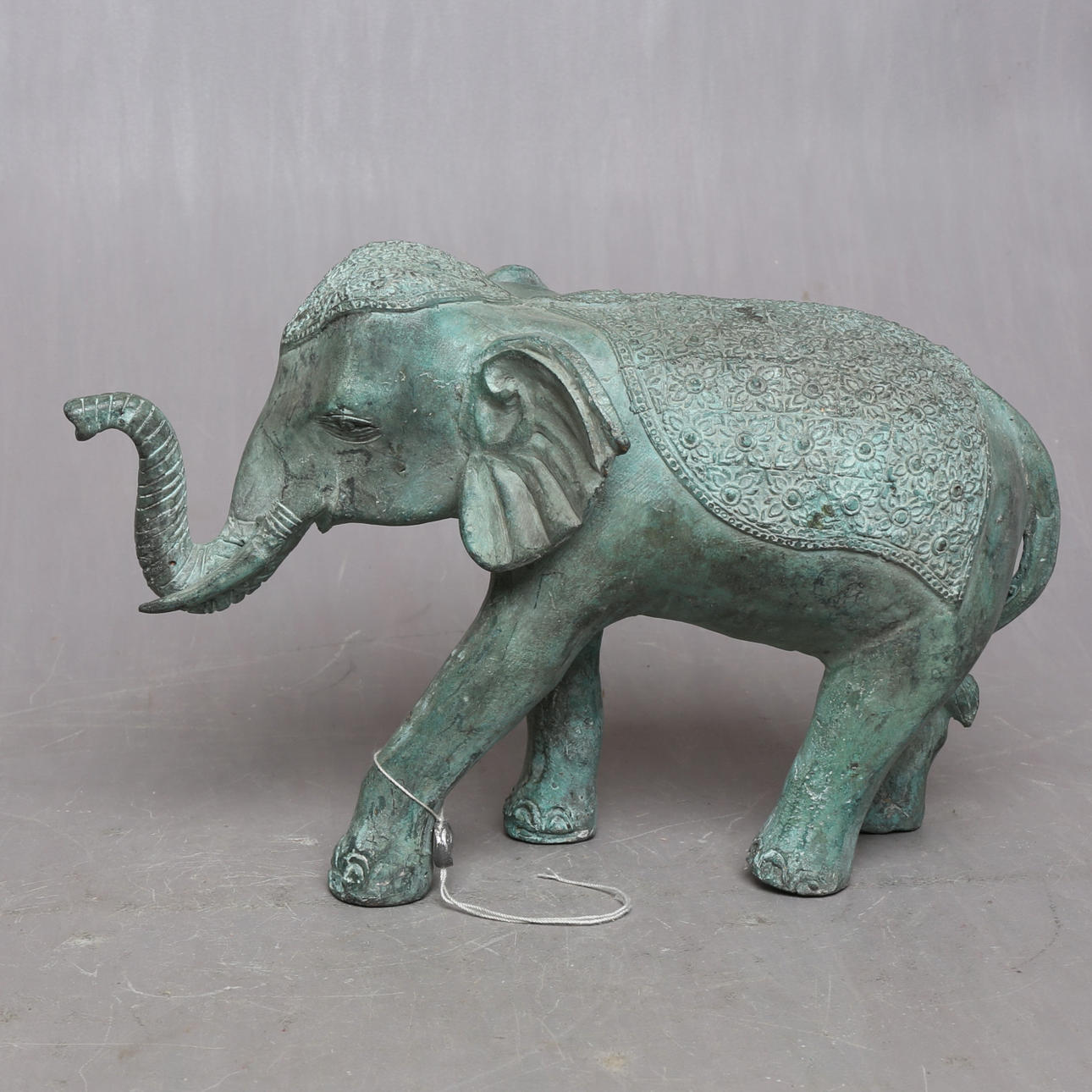 DECORACIÓN, elefante indio, bronce, 1900.