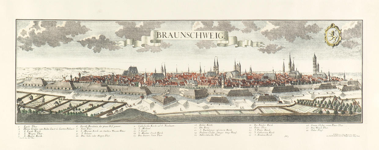 ”FÄRGETSNING HISTORISKA BRUNSWICK”. På handgjort papper omkring 1950. Galleri bar.