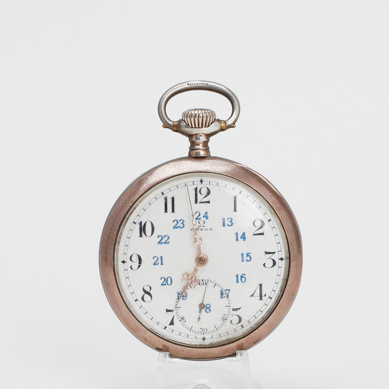 POCKET WATCH, Omega, silver, circa 1916.