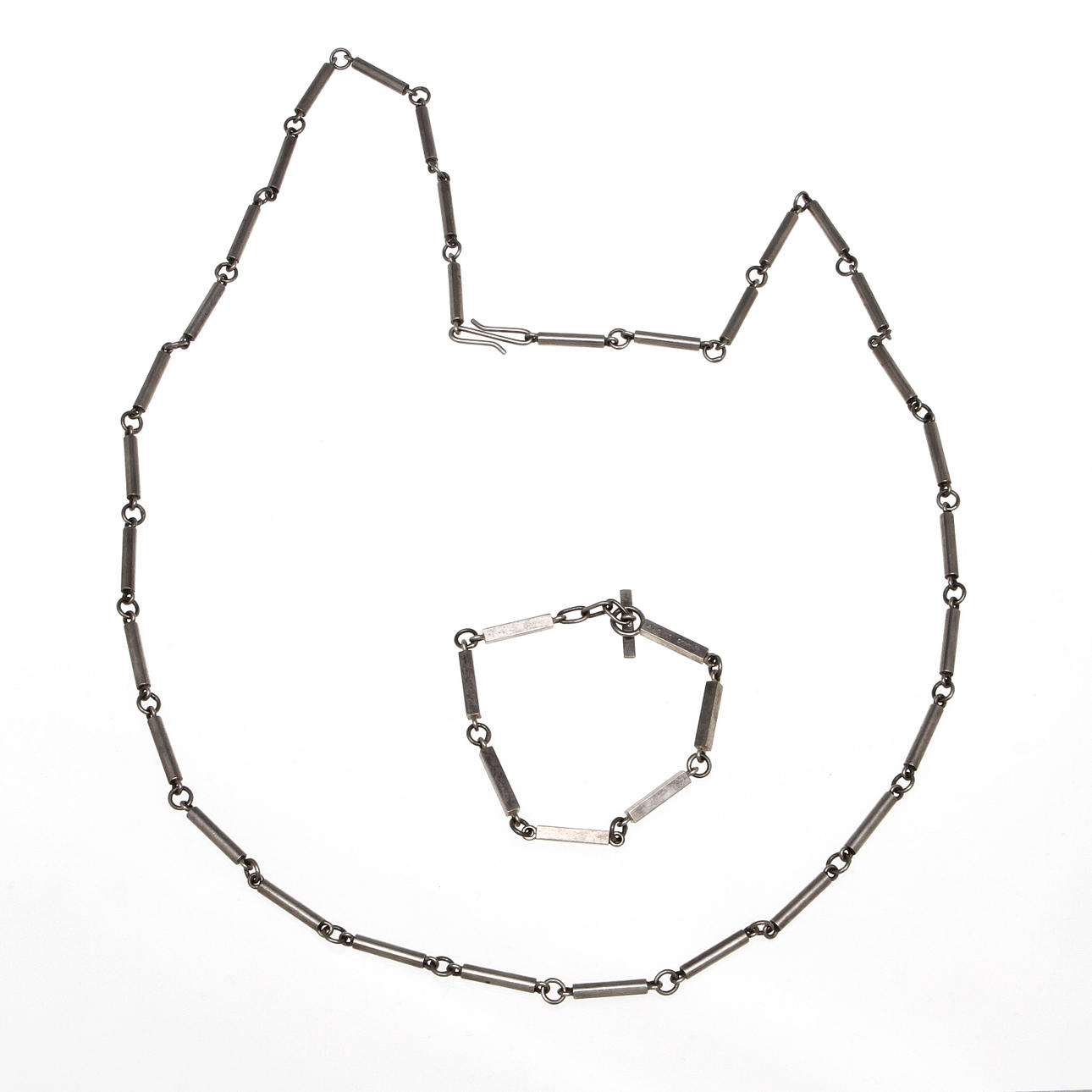 HALSBAND OCH ARMBAND, silver, Arne Johansen, Denmark.