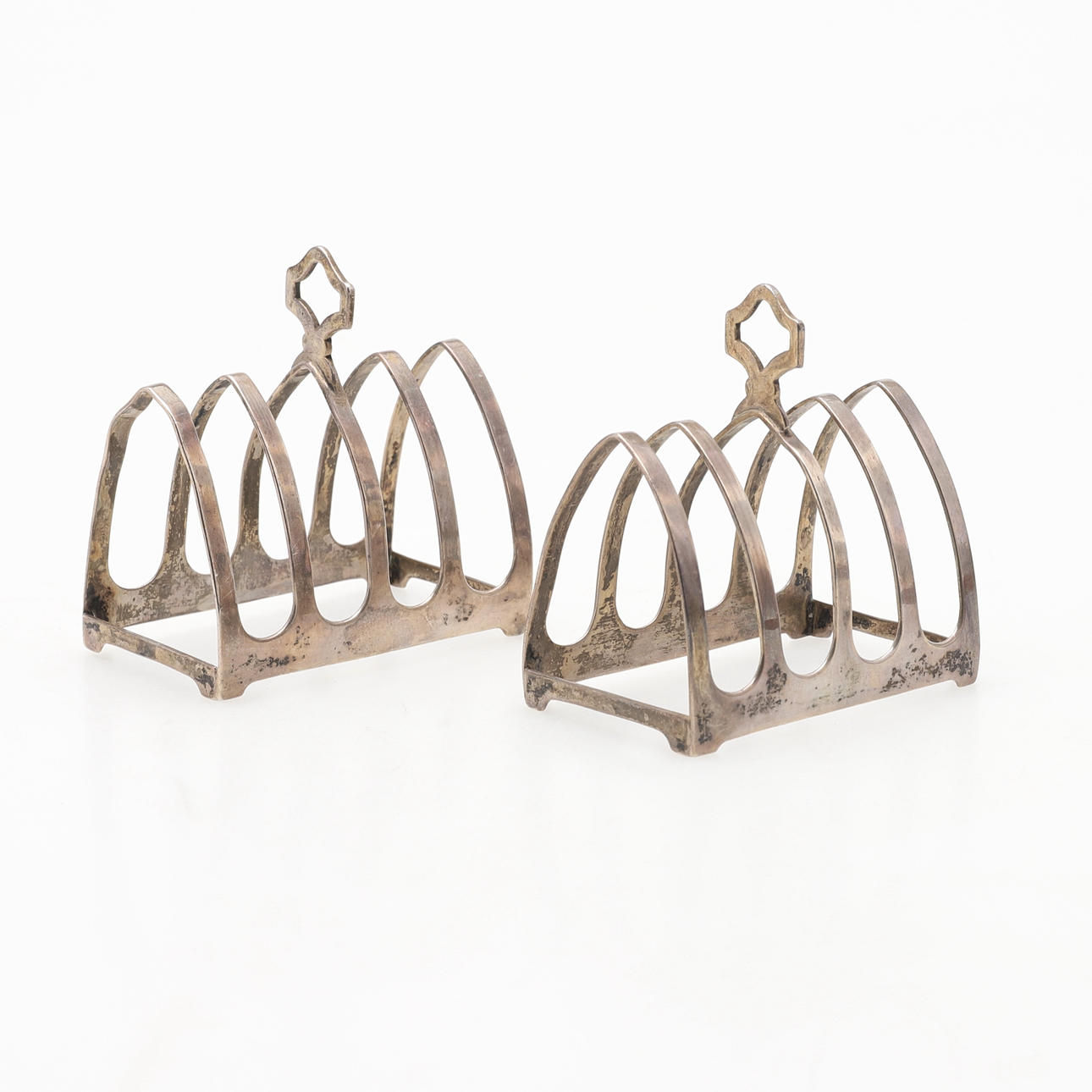 HARRODS LTD. TOAST RACK, ETT PAR, SILVER.
