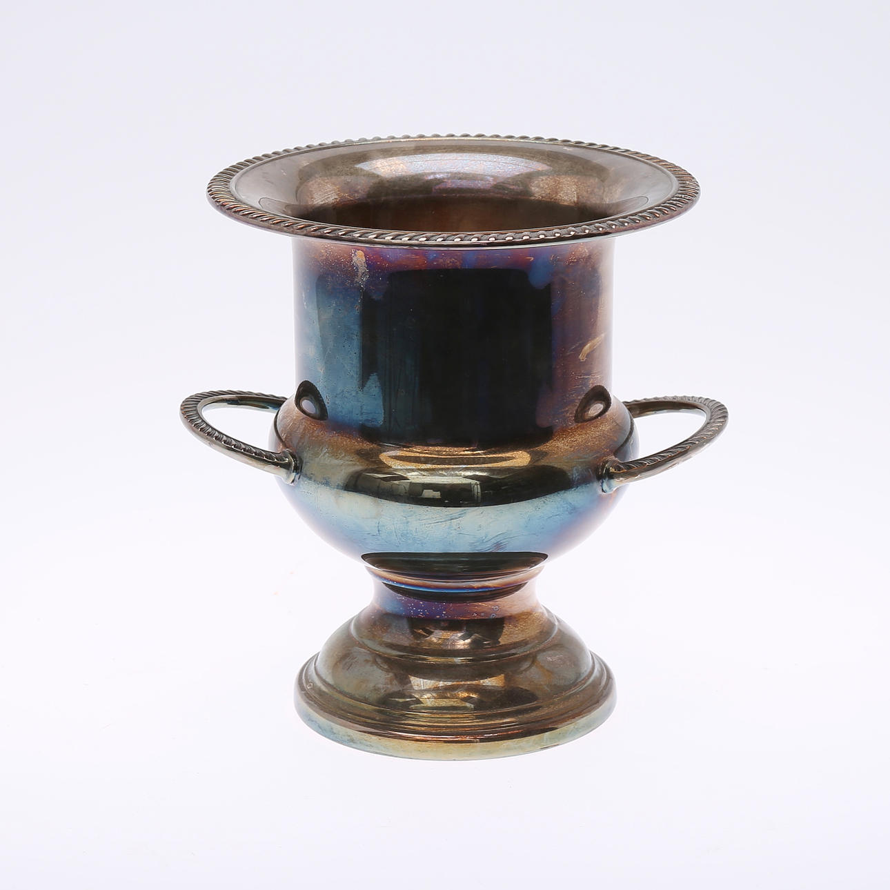 CHAMPAGNERKÜHLER, Plato, versilbert, England.